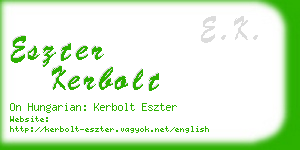 eszter kerbolt business card